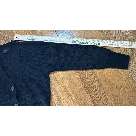 J. Crew Alpaca Blend Black Cardigan V Neck Sweater Sz S Premium Black Label Soft - Picture 5 of 9